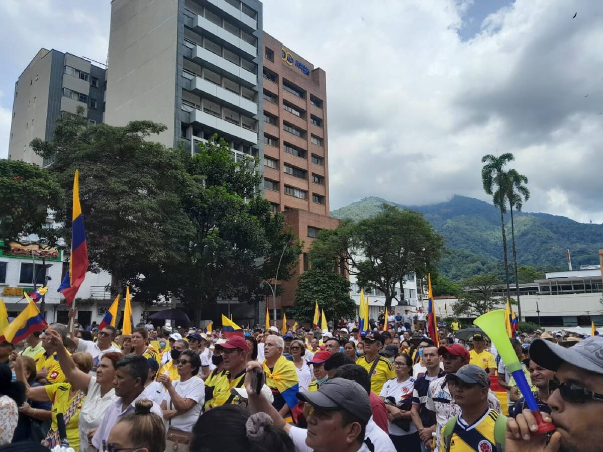 Con normalidad trascurrió marcha contra el gobierno de Gustavo Petro en Ibagué