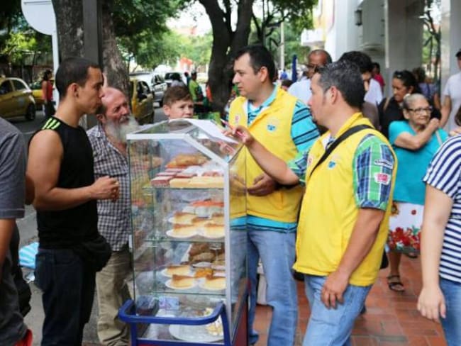 Vendedores ambulantes en el centro de Cúcuta