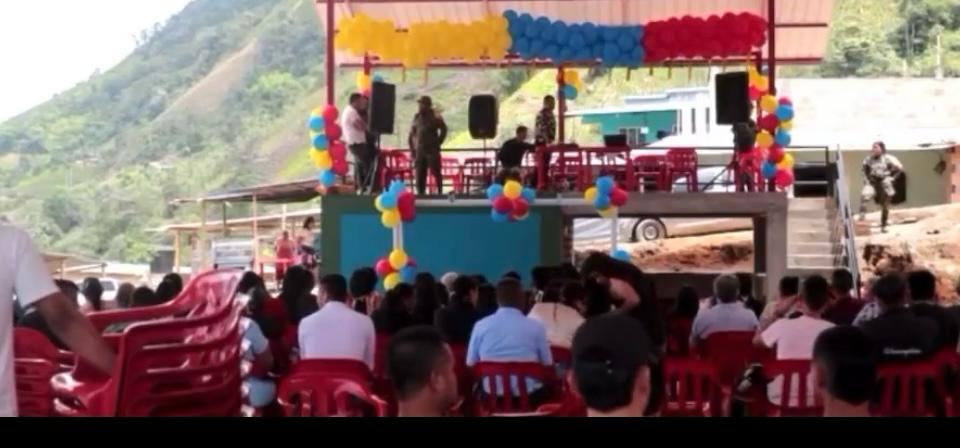 Entrega polideportivo por parte de las Farc en Nariño. Foto: cortesía.