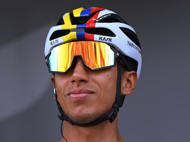 CIRCUIT NEVERS MAGNY-COURS, FRANCE - JULY 16: Egan Bernal of Colombia and Netcompany INEOS Cycling Team prior to the 113th Tour de France 2026, Stage 12 a 179.1km stage from Circuit Nevers Magny-Cours to Chalon-sur-Saone / #UCIWT / on July 16, 2026 in Chalon-sur-Saone, France. (Photo by Dario Belingheri/Getty Images)