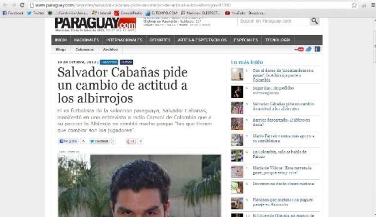 Medios de comunicación de México, España, Ecuador reseñaron la entrevista que El Alargue le hizo al paraguayo.