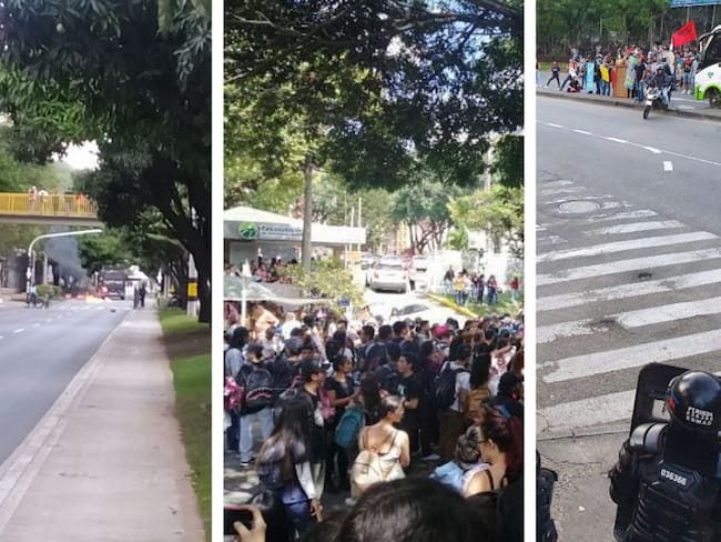 En cuatro puntos de la ciudad hubo bloqueo de vías por estudiantes