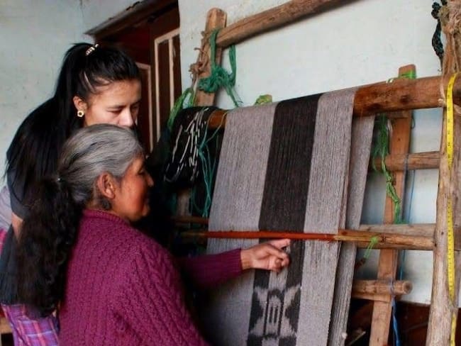 Tejido en Guanga - Foto: Cortesía Flor Imbacuán
