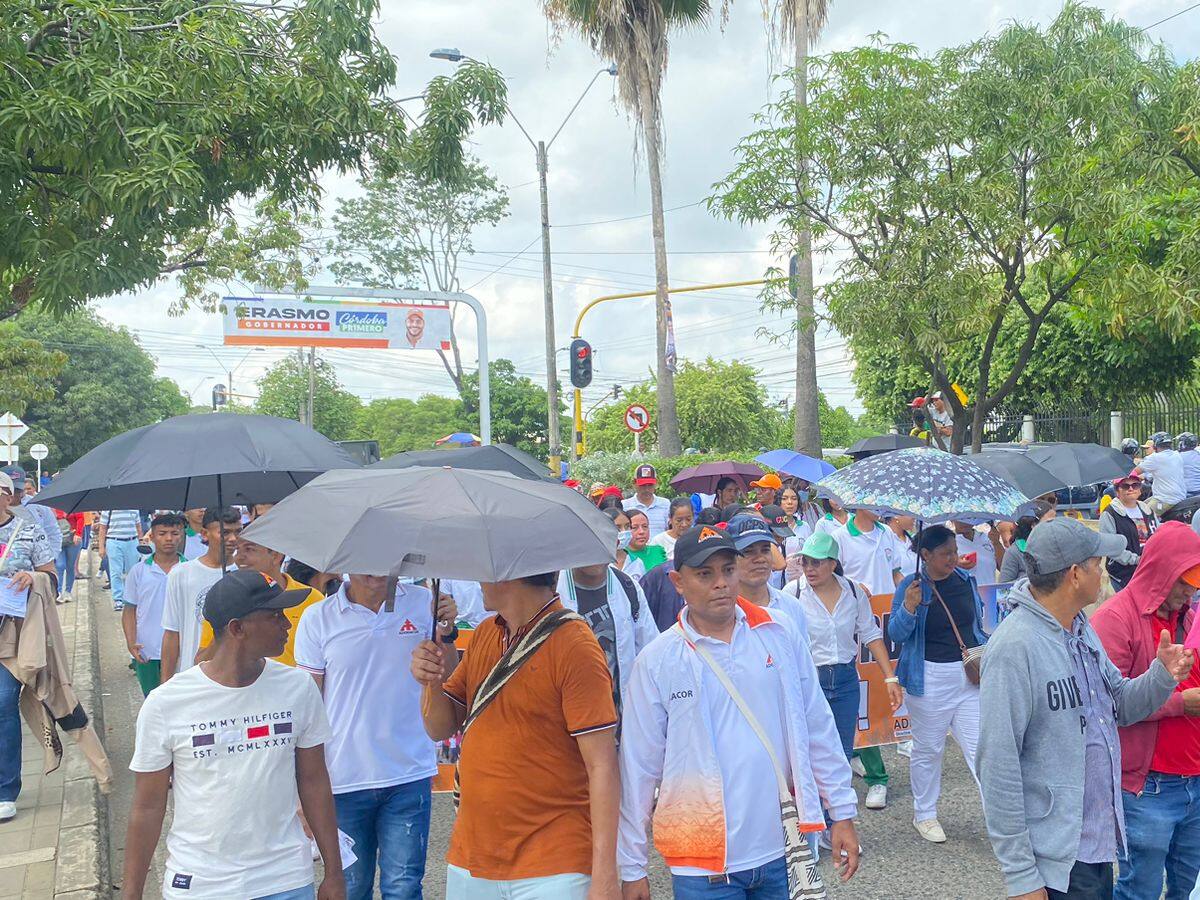 Normalidad en Montería durante la marcha a favor de las reformas sociales de Petro