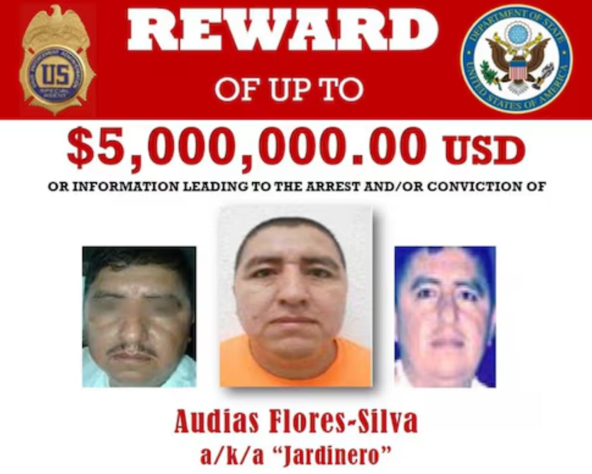 Audias Flores Silva era considerado el sucesor de Nemesio Oseguera, alias El Mencho, en la dirección del Cartel Jalisco Nueva Generación.
(Foto:   Departamento de Justicia de Estados Unidos)