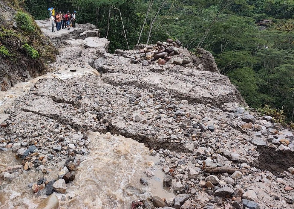 Colapso en la vía La Soberanía agrava el aislamiento entre Norte de Santander y Arauca. / Foto: Cortesía.