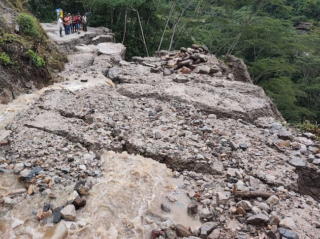 Colapso en la vía La Soberanía agrava el aislamiento entre Norte de Santander y Arauca. / Foto: Cortesía.