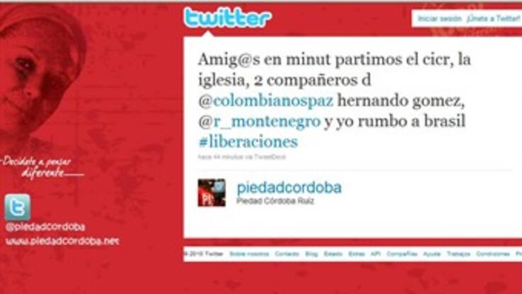 La senadora Piedad Córdoba ya está en Brasil