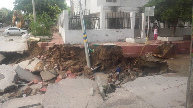 Estragos en el sur de Barranquilla.