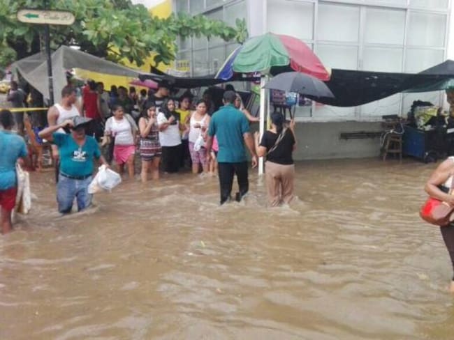 Centro Histórico de Santa Marta, inundado. 
