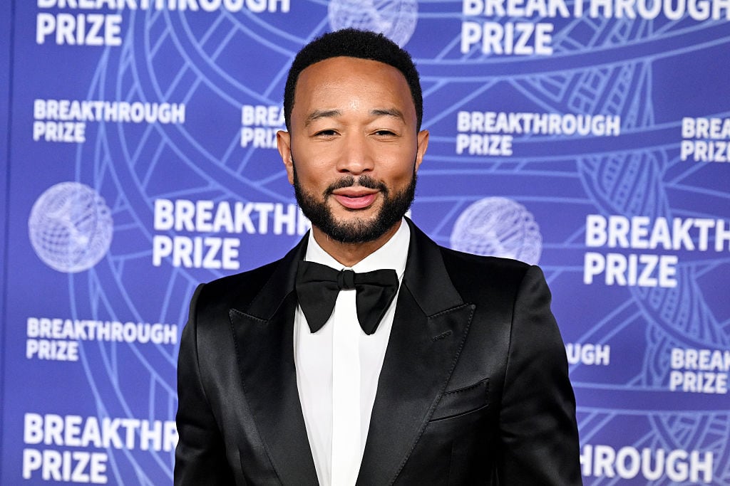 John Legend at 12th Breakthrough Prize Ceremony - Arrivals held at Barker Hangar on April 18, 2026 in Santa Monica, California. (Photo by Gilbert Flores/Variety via Getty Images)