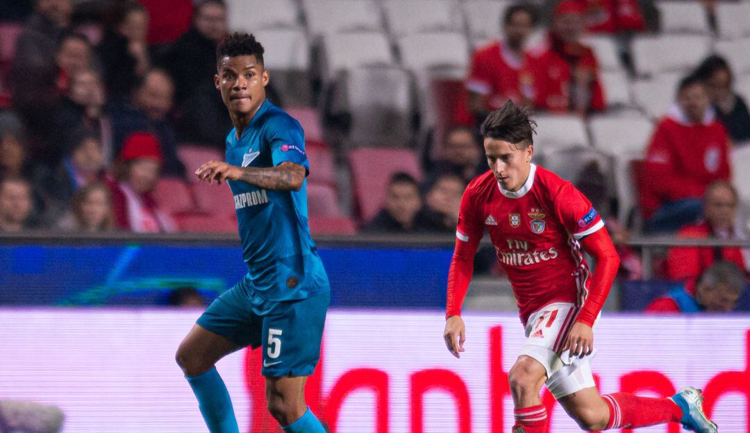 Wilmar Barrios, volante del Zenit, durante un partido de la Liga rusa.