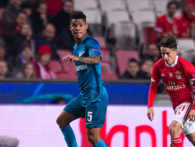 Wilmar Barrios, volante del Zenit, durante un partido de la Liga rusa.