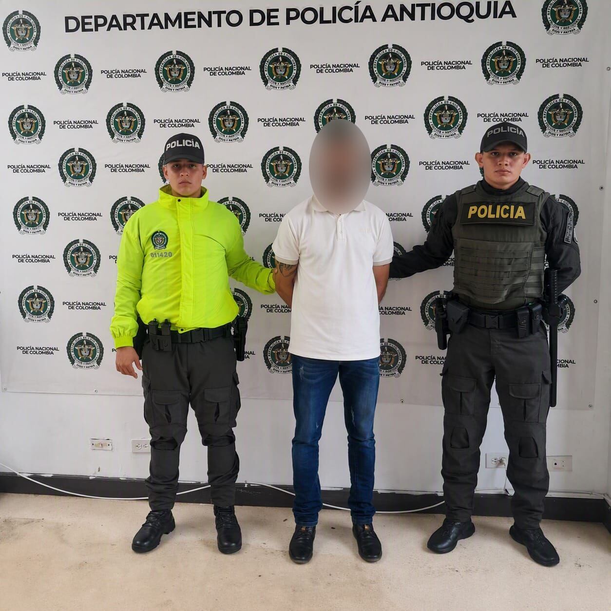 Capturado acusado de presuntamente abusar de su hijos- foto Policía Antioquia