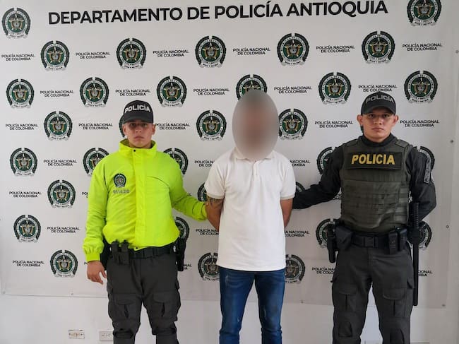 Capturado acusado de presuntamente abusar de su hijos- foto Policía Antioquia