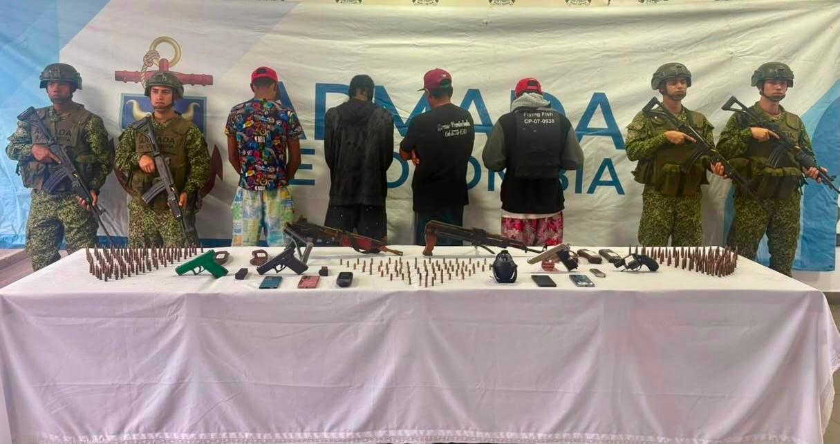Capturan a cuatro extranjeros con material de guerra en San Andrés