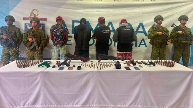 Capturan a cuatro extranjeros con material de guerra en San Andrés
