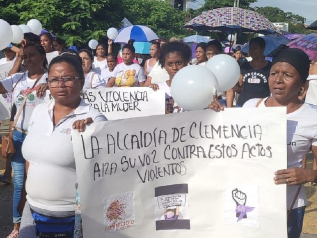 Con plantón habitantes de Clemencia - Bolívar rechazaron feminicidio