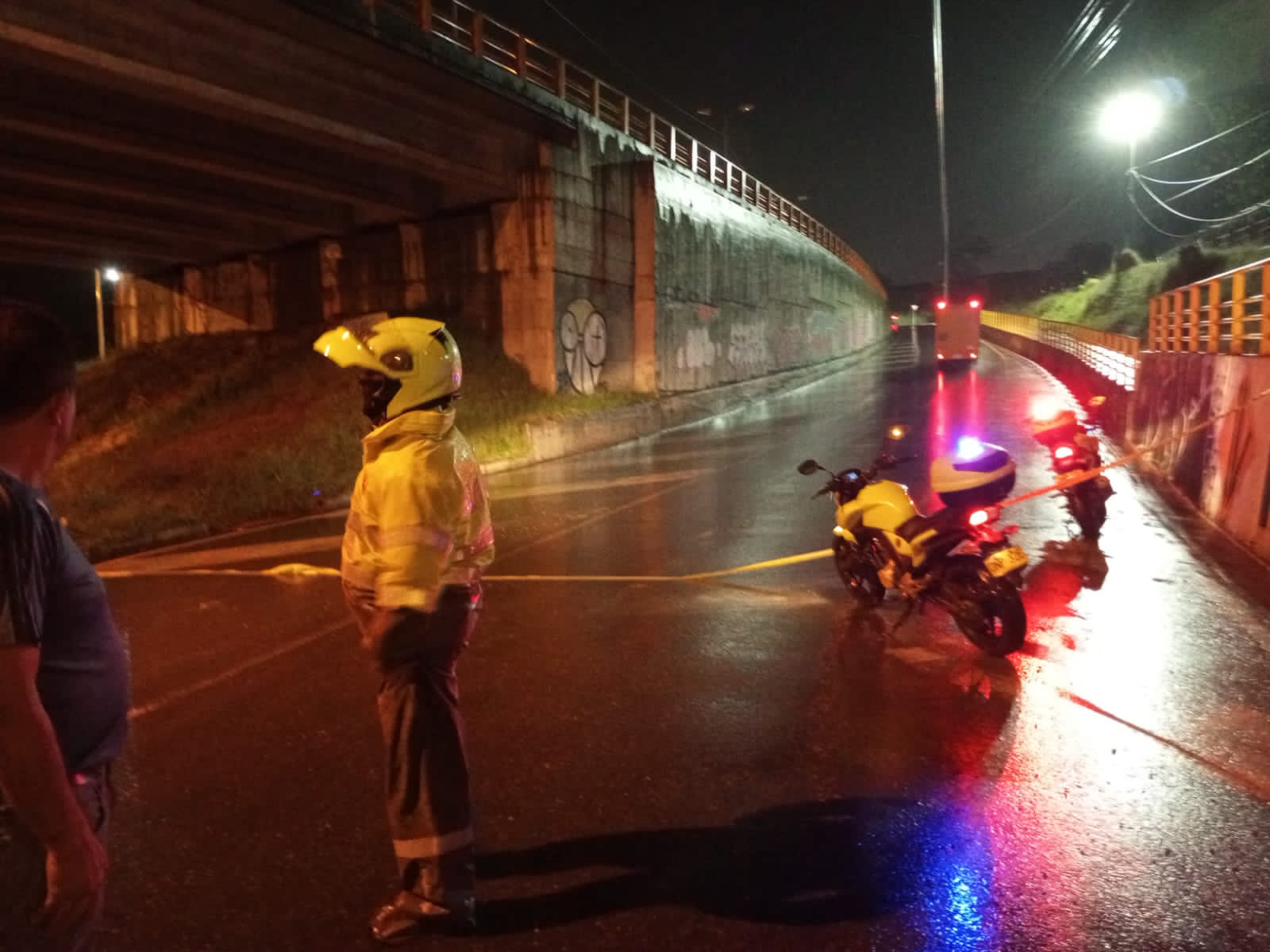 Cierre de la vía desde el sector de Maltería en Manizales