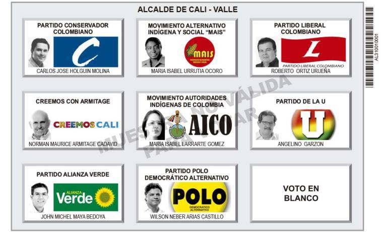 Imagen suministrada por la Registraduría Nacional