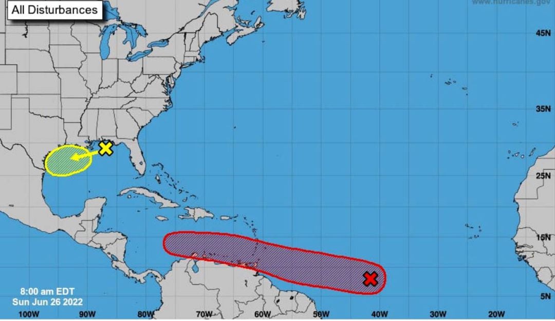 Según el Centro Nacional de Huracanes, hay una alta probabilidad de que se convierta en un fenómeno ciclónico en los próximos 5 días
