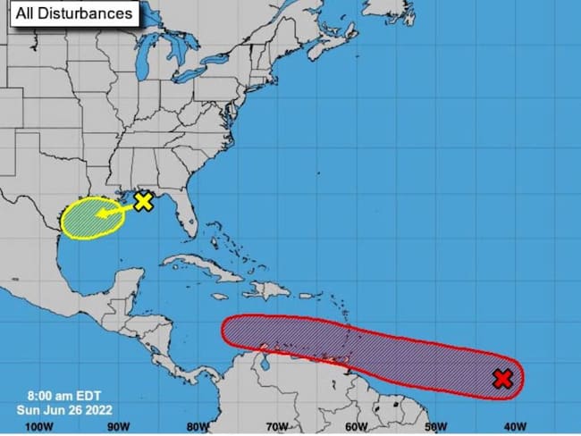 Según el Centro Nacional de Huracanes, hay una alta probabilidad de que se convierta en un fenómeno ciclónico en los próximos 5 días
