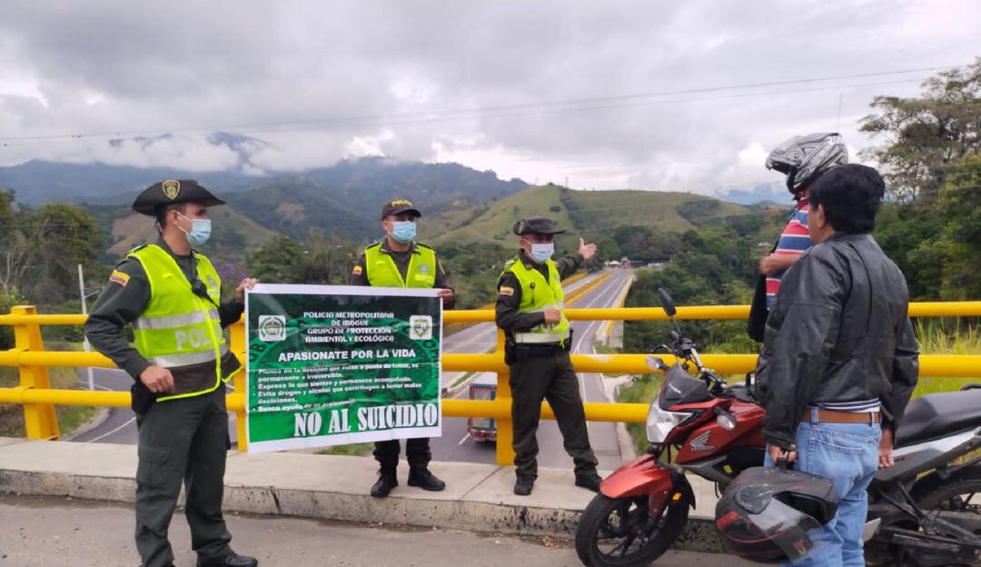 Campaña contra el suicidio en el puente de la variante de Ibagué 