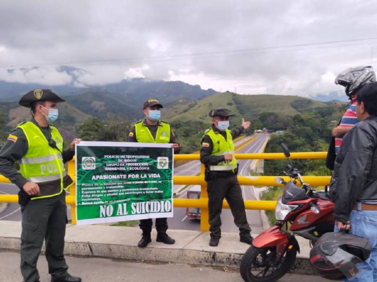 La Policía realiza campaña de prevención contra el suicidio en Ibagué