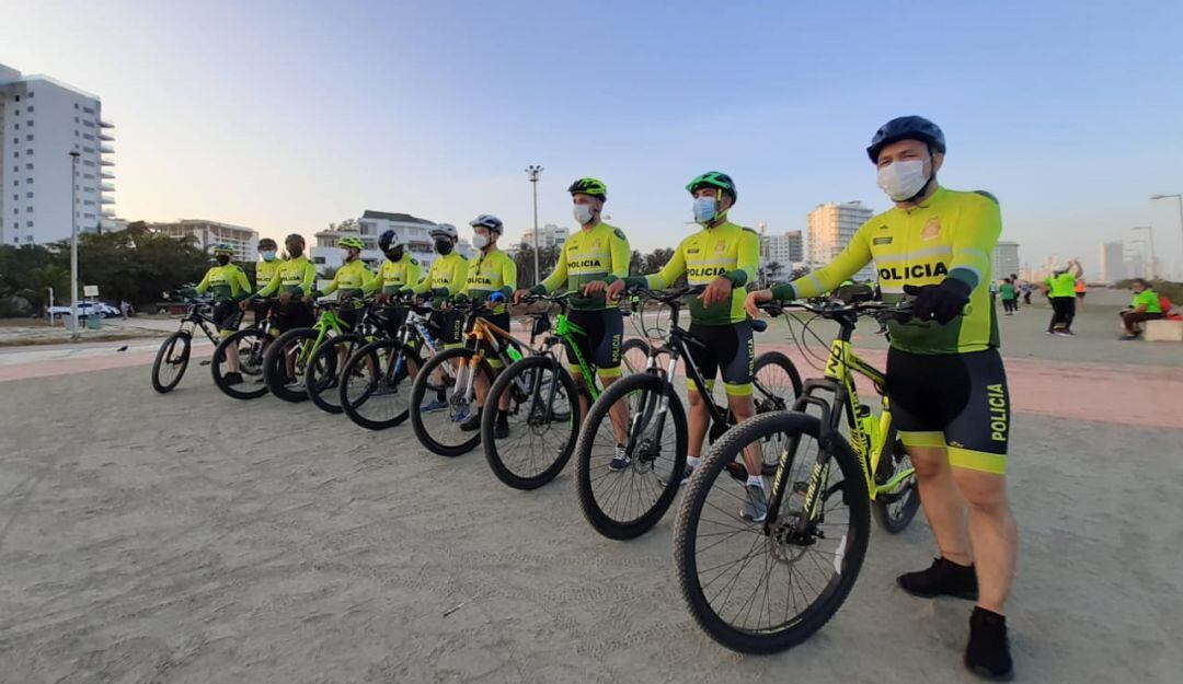 Policía lanza estrategia para acompañamiento a ciclistas de Cartagena