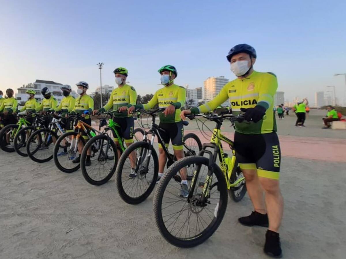 Policía lanza estrategia para acompañamiento a ciclistas de Cartagena