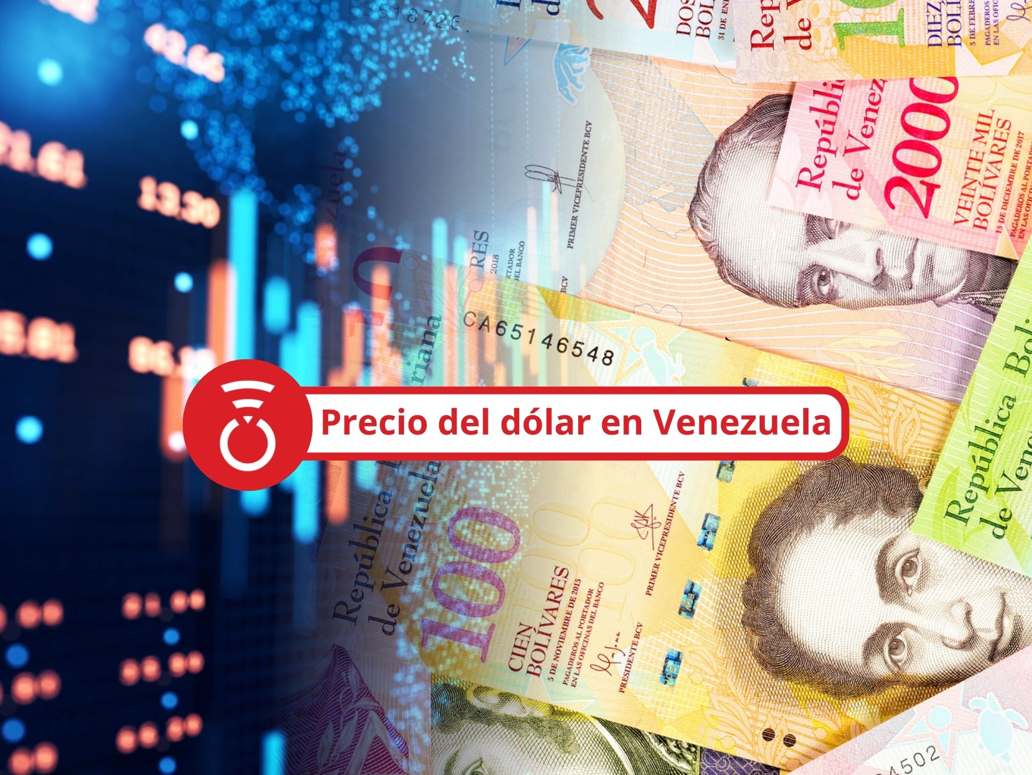 Imágenes de referencia de bolívares venezolanos y estadísticas económicas (Crédito: Getty Images)