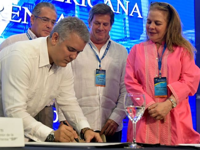 Presidente Iván Duque firma declaración de Chapultepec en Cartagena