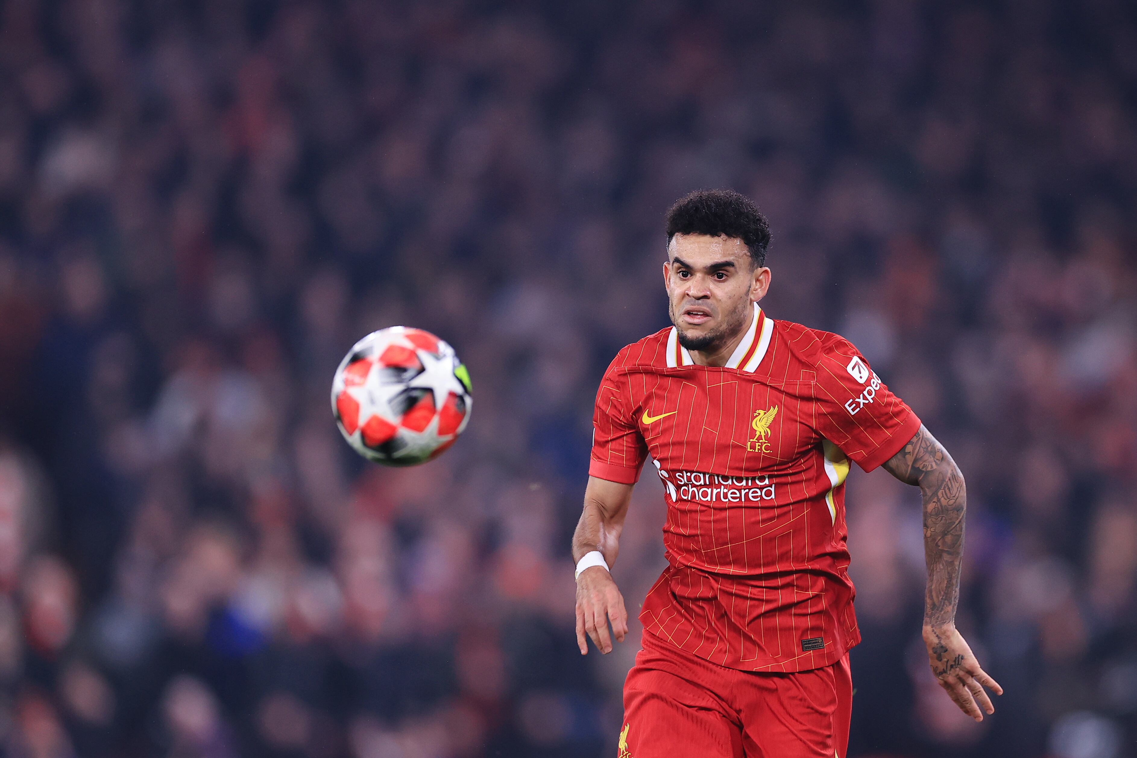 Luis Díaz con el Liverpool - Getty Images