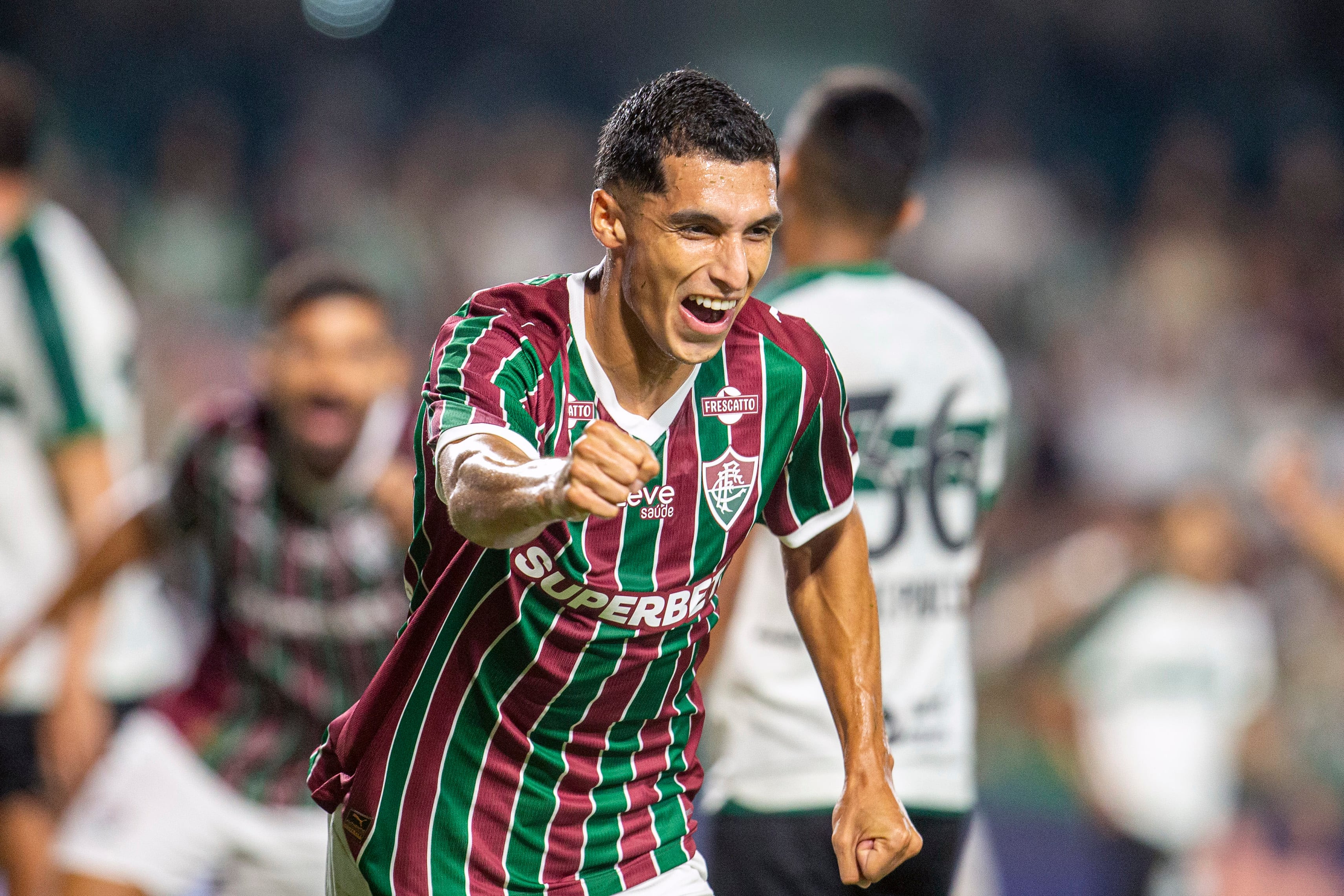 CURITIBA, BRAZIL - APRIL 4: Kevin Serna of Fluminense smiles during a Brasileirao 2026 match between Coritiba and Fluminense at Couto Pereira Stadium on April 4, 2026 in Curitiba, Brazil. (Photo by Hedeson Alves/Sports Press Photo/Getty Images)
