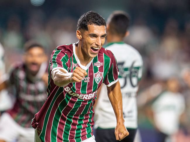 CURITIBA, BRAZIL - APRIL 4: Kevin Serna of Fluminense smiles during a Brasileirao 2026 match between Coritiba and Fluminense at Couto Pereira Stadium on April 4, 2026 in Curitiba, Brazil. (Photo by Hedeson Alves/Sports Press Photo/Getty Images)