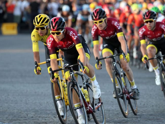 El Team Ineos durante la última etapa del Tour de Francia 2019.