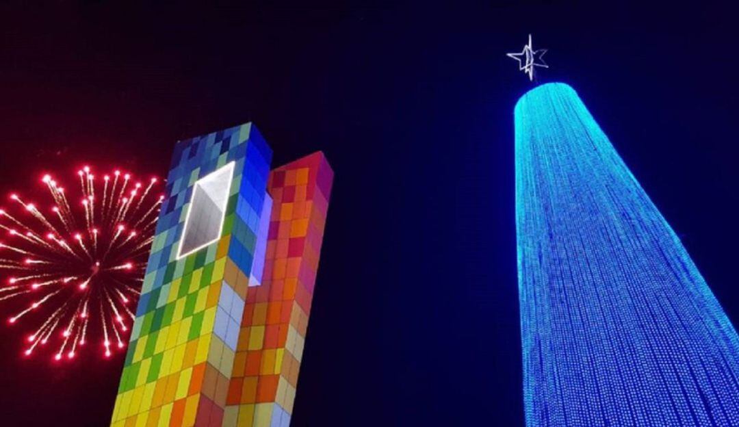 El árbol navideño más grande del país. 