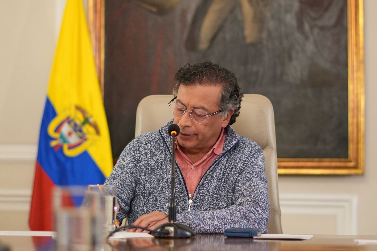 Gustavo Petro en el consejo de ministros de este 3 de marzo de 2025. Foto: suministrada.