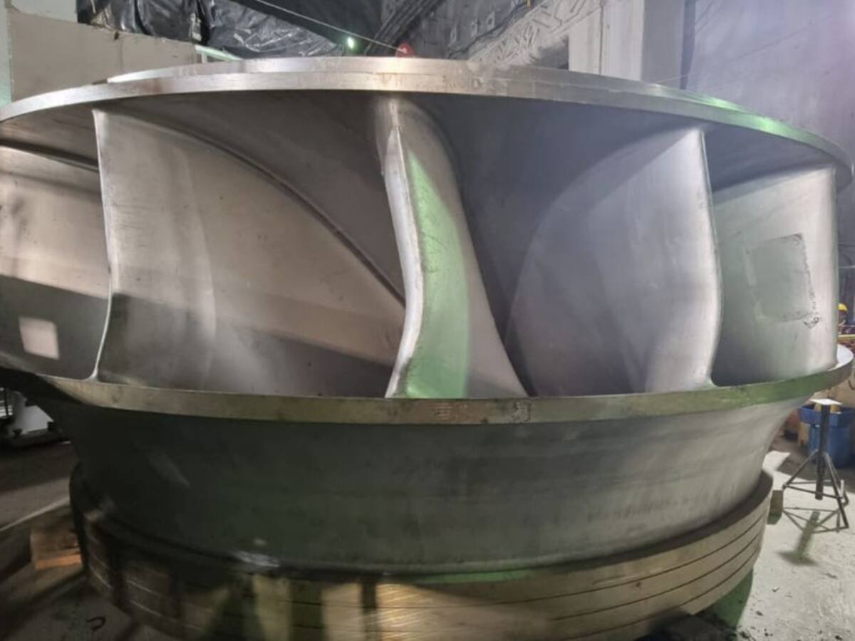 Llegó el rodete de la primera turbina de Hidroituango