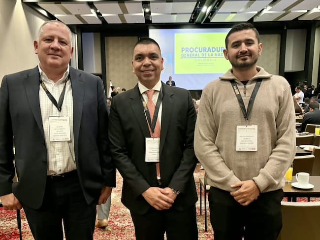 Jesús Bedoya, John Edgar Pérez y Miguel Grisales, representantes a la cámara por el Quindío. . Foto: Cortesía ciudadanos