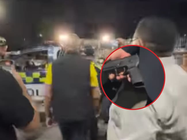 Incautan arma de integrante de campaña de Abelardo de la Espriella en escrutinio de votos en Medellín. Foto: Cortesías.