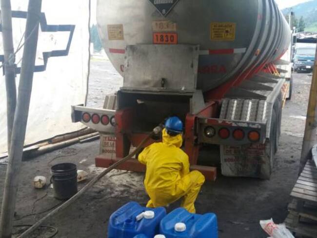 Libres cuatro hombres señalados de robar químicos de una tracto mula