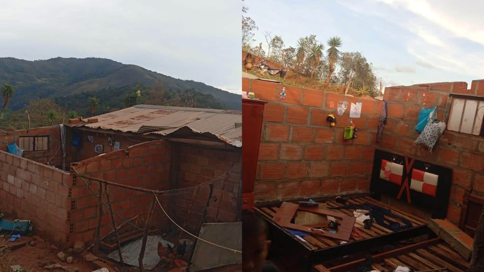 Fuerte vendaval en Aspasica, Norte de Santander, deja al menos cinco familias afectadas. / Foto: Cortesía comunidad.