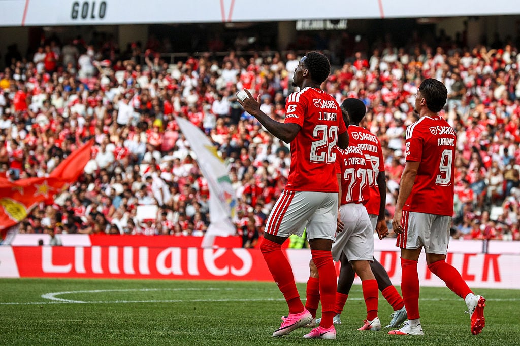 ¡Debut soñado! Jhon Jader Durán marca y asiste en su primer partdio con Benfica(Photo by Carlos Rodrigues/Getty Images)