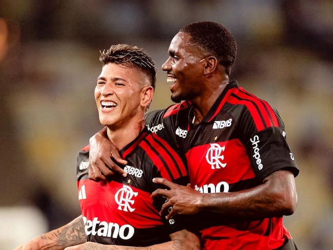 Jorge Carrascal festeja su gol con Flamengo ante el Vasco Da Gama / Twitter: @Flamengo.