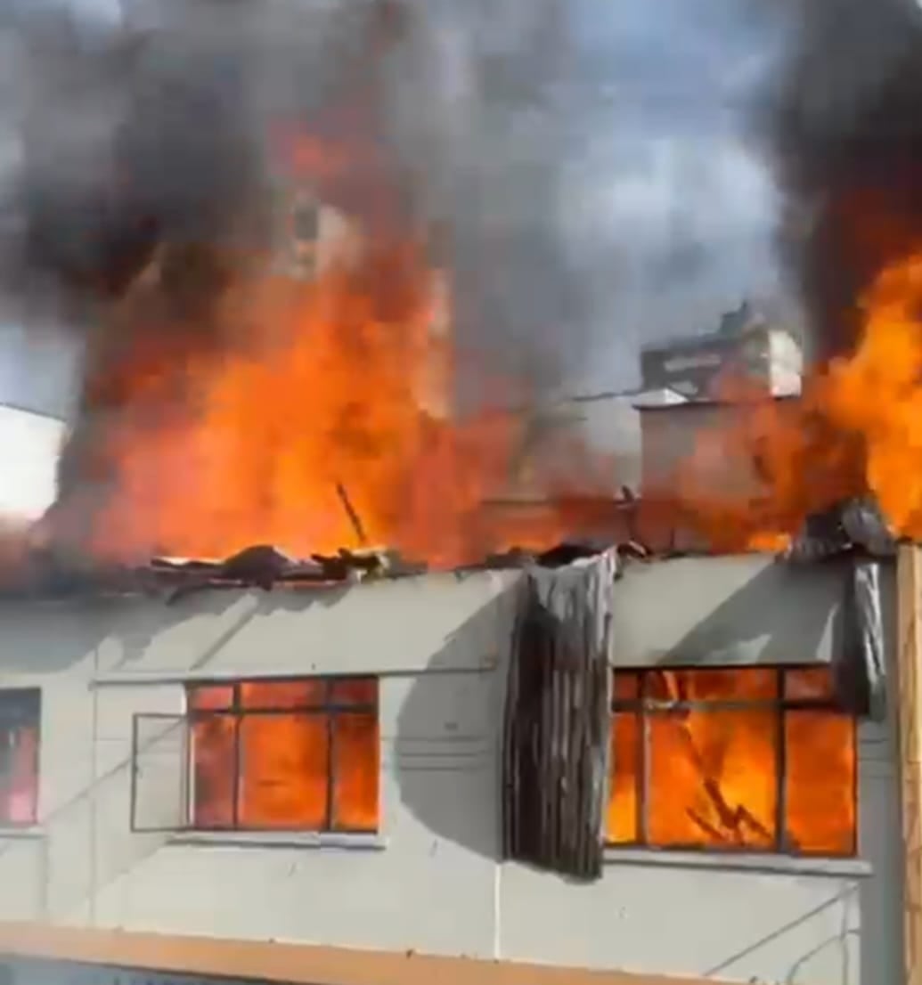 Incendio en zona céntrica de Manizales