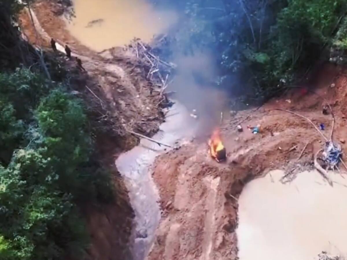 Fueron intervenidas siete minas ilegales en el nordeste y occidente de Antioquia