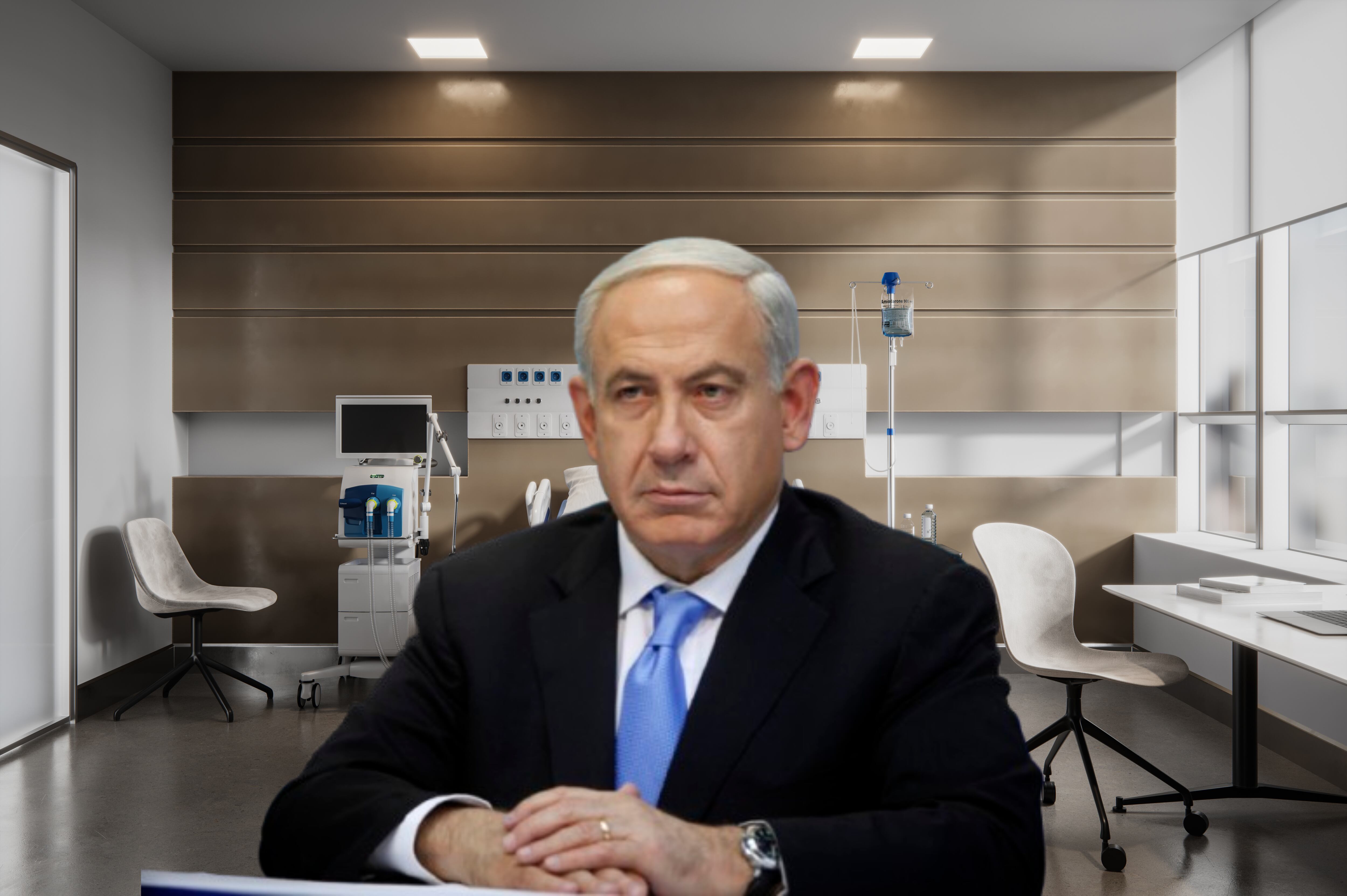 Imagen de referencia. Benjamín Netanyahu - Cuarto de hospital: Getty Images.