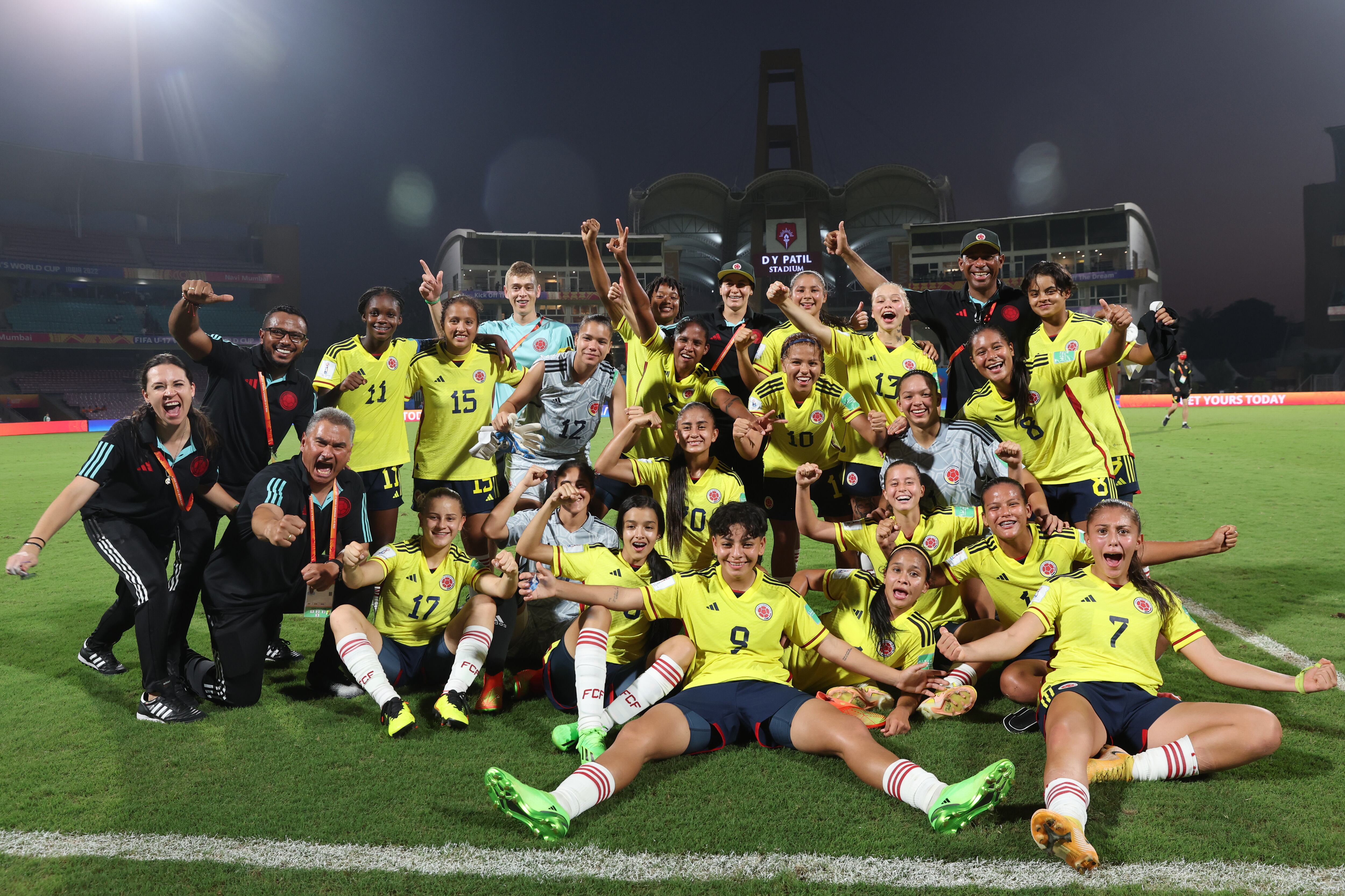 Selección Colombia femenina sub 17 en el Mundial de la India.