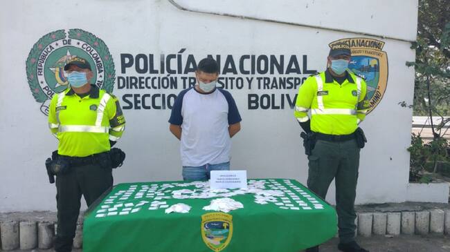 La detención de esta persona se produjo en un puesto de control de la institución ubicado a la altura del corregimiento de Gambote